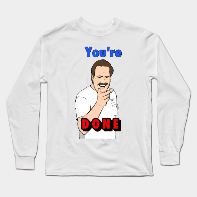 You're Done! Long Sleeve T-Shirt by idbillustrations